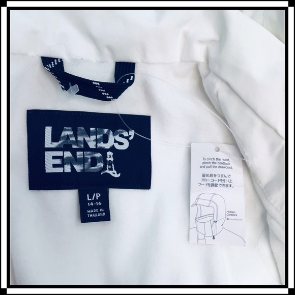 Land’s End - New Belted Hooded Squall Jacket L/P NWT - Picture 8 of 15